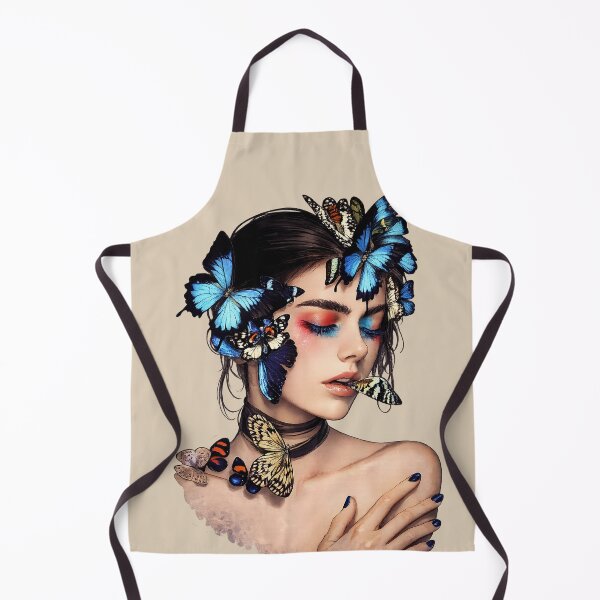 Item preview, Beautiful Melancholy. Woman portrait with Butterflies surreal art deco designed and sold by Natart1004.