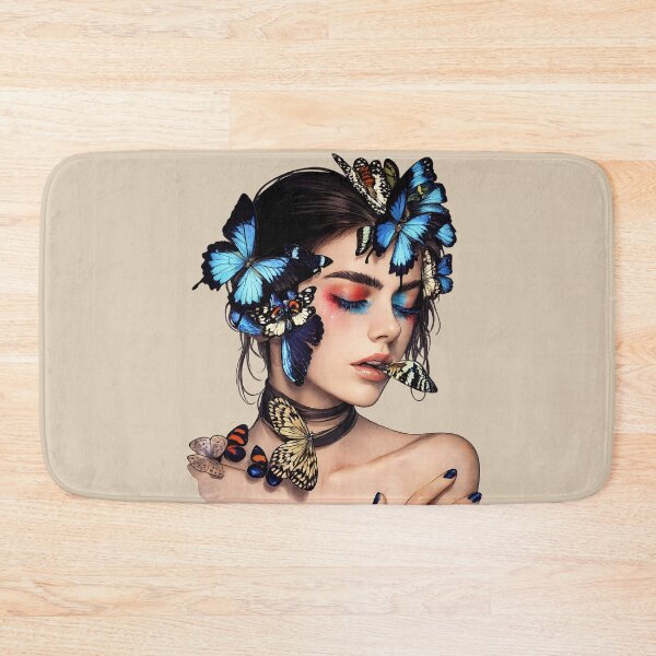 Item preview,  Beautiful Melancholy. Woman portrait with Butterflies surreal art deco designed and sold by Natart1004.