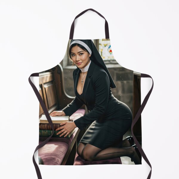Item preview, Tidy Nun in Chapel with Books designed and sold by CathryneDelamort.