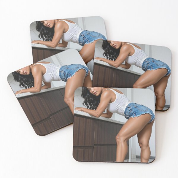 Item preview, Shanti Leaning in Kitchen in Tank Top and Denim designed and sold by CathryneDelamort.