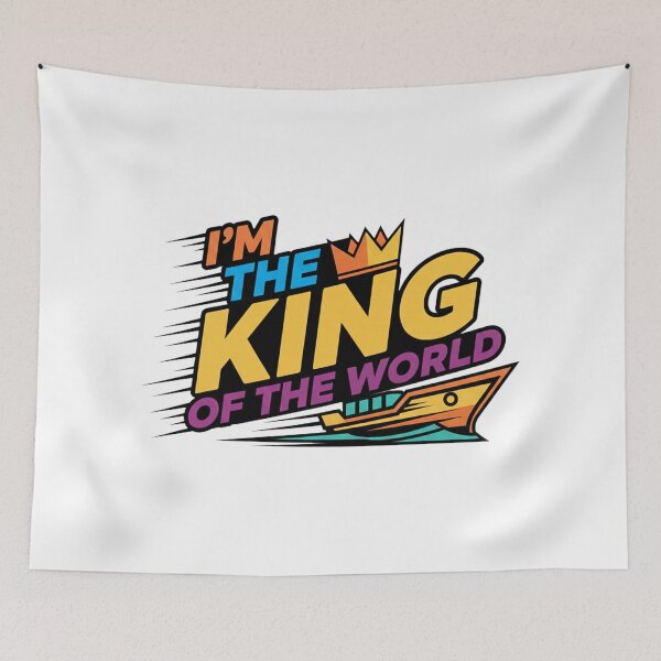 Item preview, I’m the King of the World Quote | Bold Colorful Typography Statement Design designed and sold by inaveed.