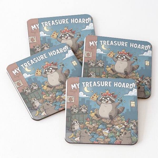 Item preview, Raccoon King Trash Panda My Treasure Hoard Funny Dumpster designed and sold by LowBattery Social Club.