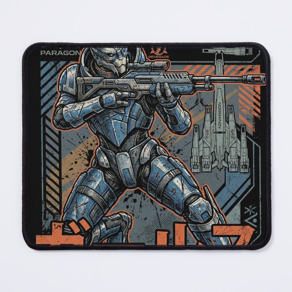 Item preview, Garrus Vakarian Mass Effect Turian Sniper Archangel Normandy Calibrations Loyalty Mission Shepard Fan Art Portrait Poster T-Shirt Sticker Print Gift designed and sold by Senpaiwaves.