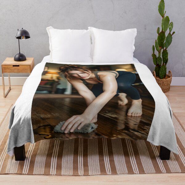 Item preview, Redhead athlete keeping floor tidy at home designed and sold by CathryneDelamort.