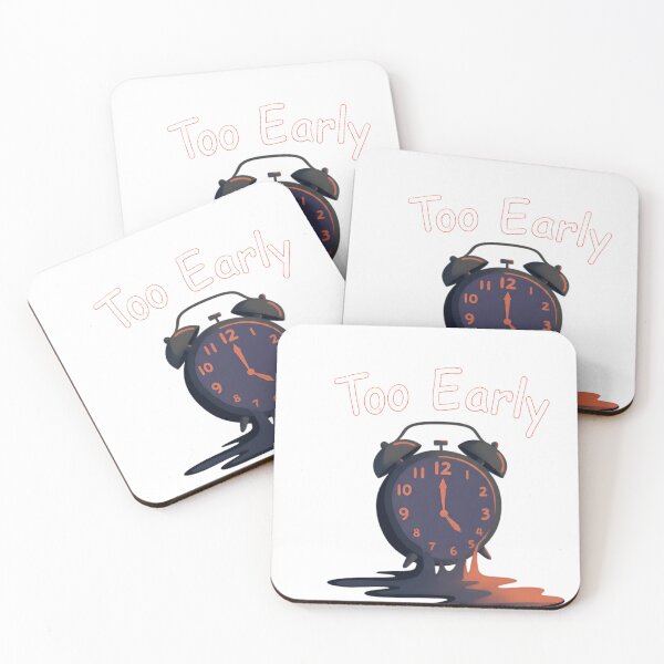 Item preview, Melting Alarm Clock Too Early Funny Morning Person Procrastination designed and sold by LowBattery Social Club.