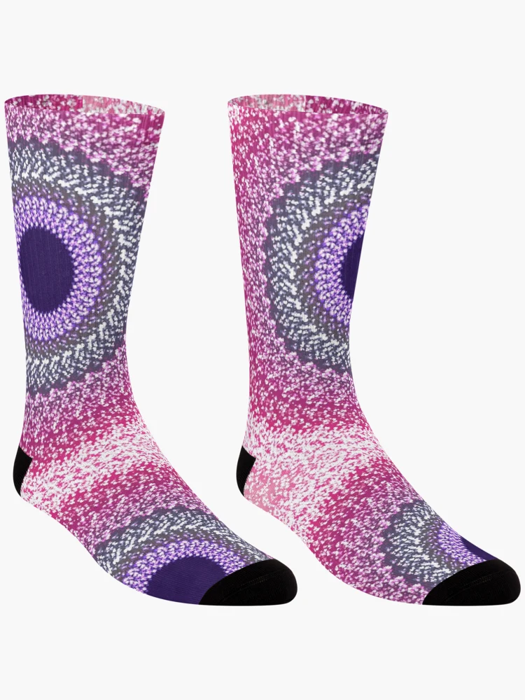 Thumbnail 3 of 5, Socks, Exploding sunset designed and sold by Newmooncreation.