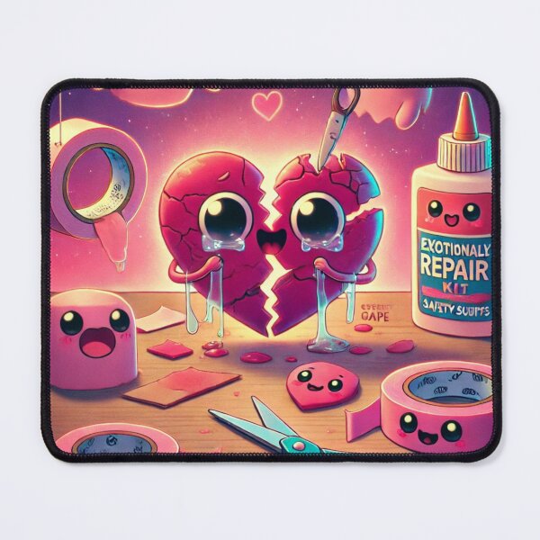 Item preview, Emotional Repair Kit – Cute Kawaii Broken Heart (Heartbreak Meme) designed and sold by ComedyInkFactor.