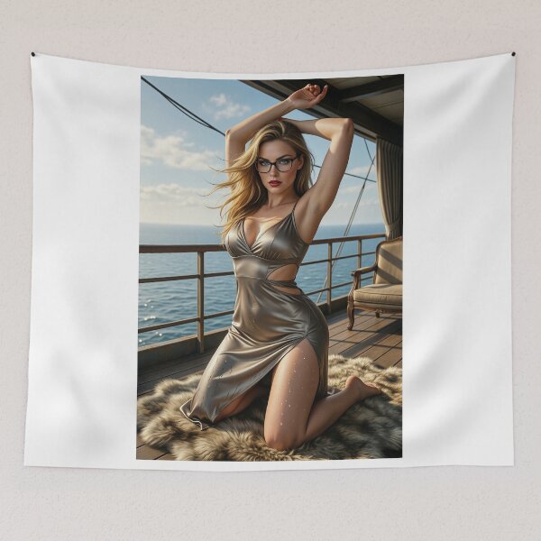 Item preview, Ilya Zeppelin Metallic Dress On Balcony designed and sold by CathryneDelamort.