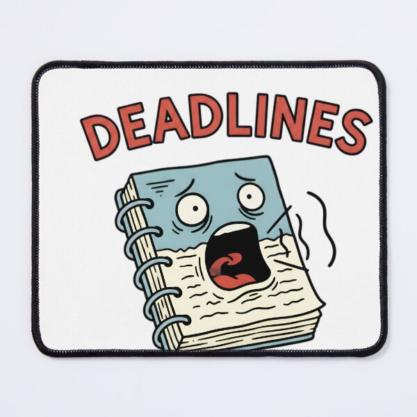 Item preview, Screaming Notebook Deadlines Funny Student Anxiety Art designed and sold by LowBattery Social Club.