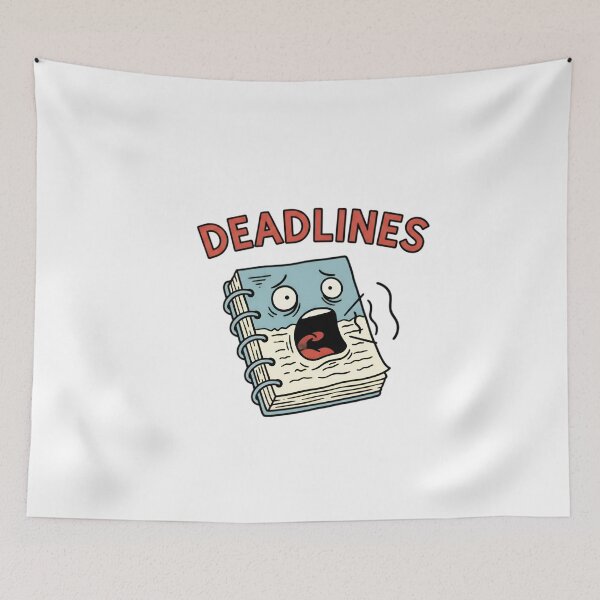 Item preview, Screaming Notebook Deadlines Funny Student Anxiety Art designed and sold by LowBattery Social Club.