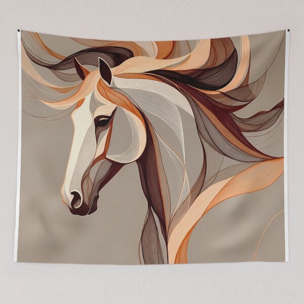 Item preview, Stylized Horse Abstract Artwork (image size 7840x11680) designed and sold by Digital-Davinci.