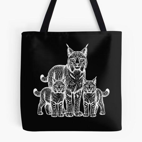 Item preview, Y2K Tattoo Style Bobcat Family Aesthetic Wildlife designed and sold by EvrmoodCo.