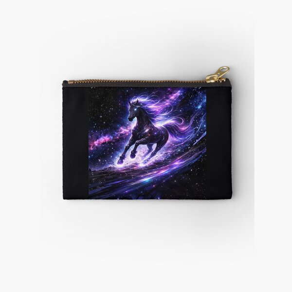 Item preview, Cosmic Galaxy Horse Art – Purple Nebula Energy Stallion Running Through Space designed and sold by Sksticker991.