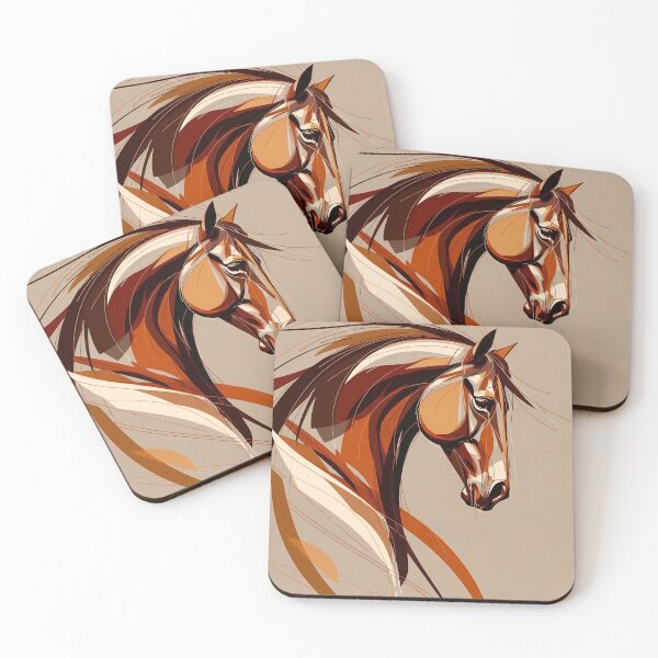 Item preview, Stylized Horse Abstract Artwork (image size 7840x11680) designed and sold by Digital-Davinci.