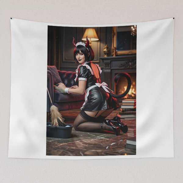 Item preview, Demon Maid Tidy Up in Gothic Living Room designed and sold by CathryneDelamort.