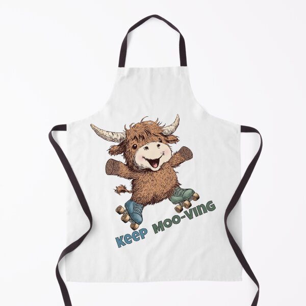 Item preview, Keep Moo-ving – Vaquita de las Tierras Altas – Regalo para patinadores designed and sold by FMproject.