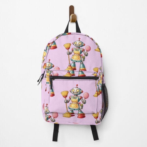 Item preview, Retro Housekeeper Robot — Sparkle & Shine designed and sold by TheWonkyEaselCo.