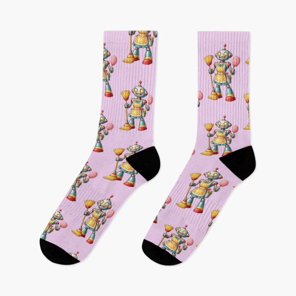 Item preview, Retro Housekeeper Robot — Sparkle & Shine designed and sold by TheWonkyEaselCo.
