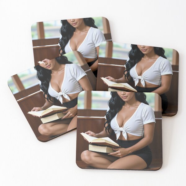 Item preview, Shanti tidy in white tie top holding books designed and sold by CathryneDelamort.