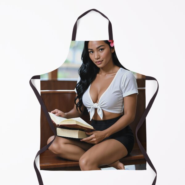 Item preview, Shanti tidy in white tie top holding books designed and sold by CathryneDelamort.
