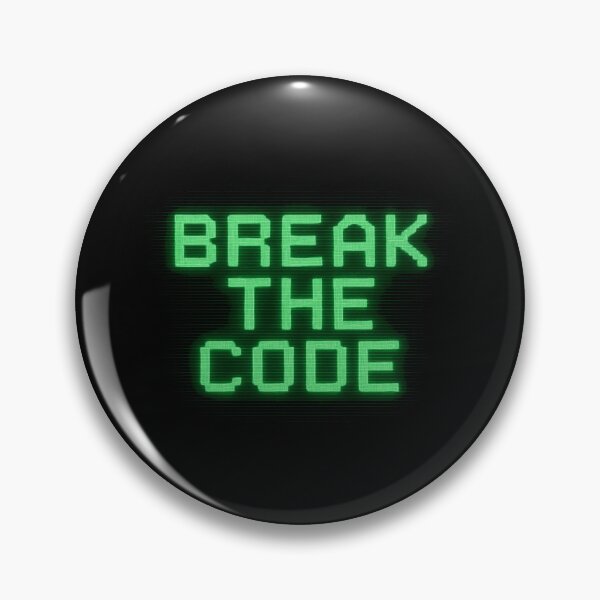 Item preview, Retro Hacker Aesthetic – Pixelated “Break the Code” Green Text on Black Terminal Screen Design designed and sold by Bright Nest Studio.