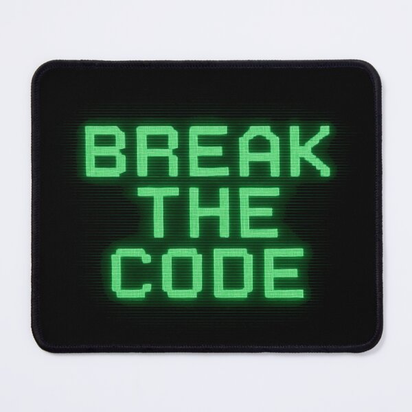Item preview, Retro Hacker Aesthetic – Pixelated “Break the Code” Green Text on Black Terminal Screen Design designed and sold by Bright Nest Studio.