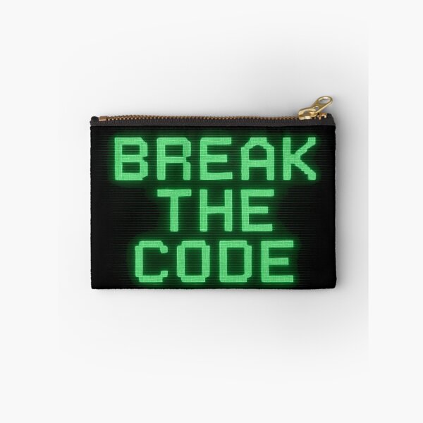 Item preview, Retro Hacker Aesthetic – Pixelated “Break the Code” Green Text on Black Terminal Screen Design designed and sold by Bright Nest Studio.