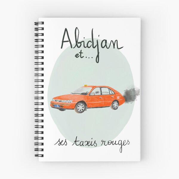 Item preview, Abidjan and...its red taxis designed and sold by Jour de pluie illustrations.