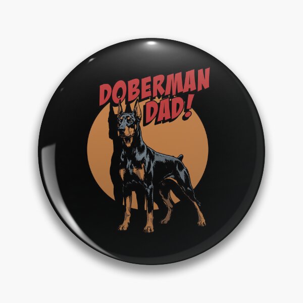 Artikelvorschau, Dobermann-Papa im Retro-Comic-Stil entworfen und verkauft von Luan Huynh.