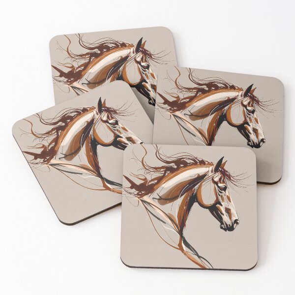 Item preview, Stylized Horse Abstract Artwork (image size 7840x11680) designed and sold by Digital-Davinci.