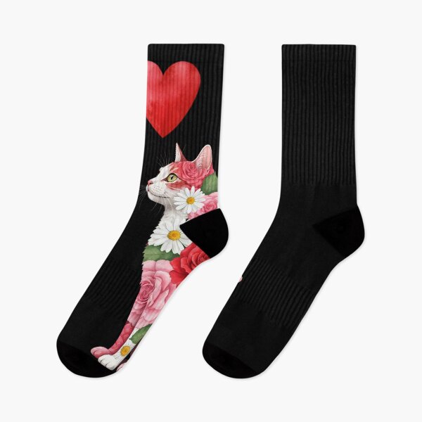 Item preview, Happy Meowentine's Day Cat Valentines Day Floral Cat Flowers designed and sold by OlakunleOloroz.