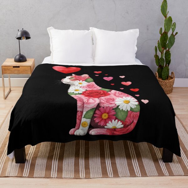 Item preview, Happy Meowentine's Day Cat Valentines Day Floral Cat Flowers designed and sold by OlakunleOloroz.