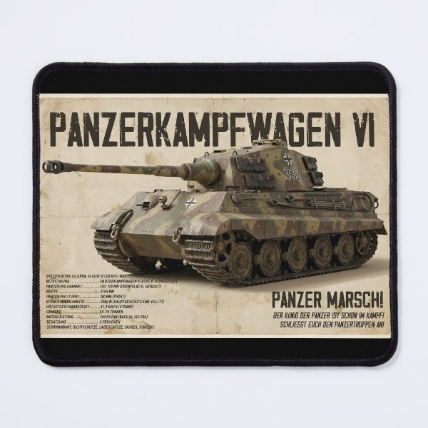 Item preview, Panzer VI Königstiger Vintage Propaganda Poster – German WWII Tank Art designed and sold by Jeeklsdotcom.