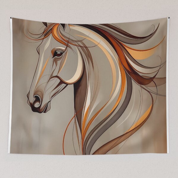 Item preview, Stylized Horse Abstract Artwork (image size 7840x11680) designed and sold by Digital-Davinci.