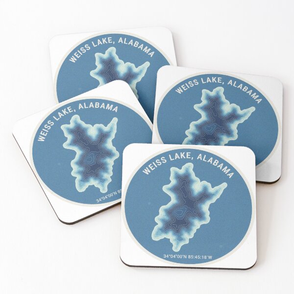 Item preview, Weiss Lake Alabama Topographic Map Sticker designed and sold by Kakon-52.