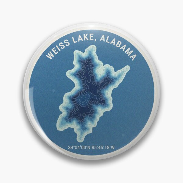 Item preview, Weiss Lake Alabama Topographic Map Sticker designed and sold by Kakon-52.