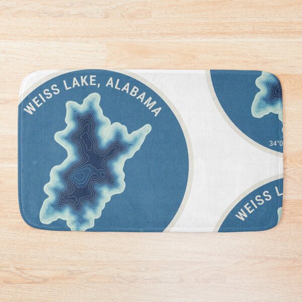 Item preview, Weiss Lake Alabama Topographic Map Sticker designed and sold by Kakon-52.