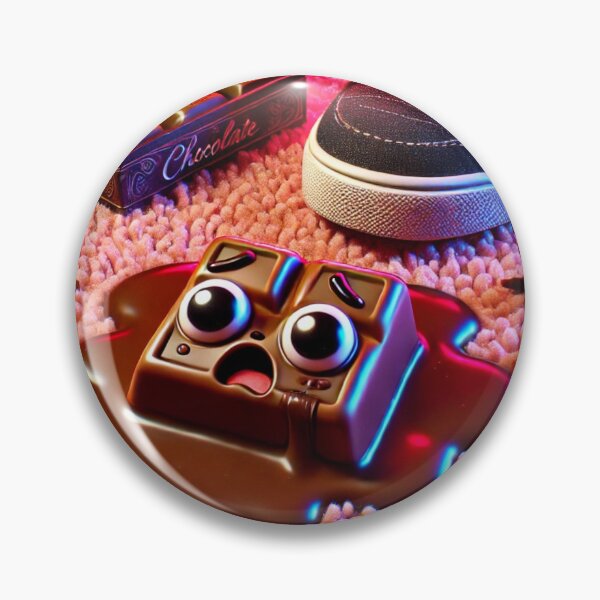 Item preview, Chocolate Meltdown – Cute Kawaii Chocolate Square (Funny Dessert Meme) designed and sold by ComedyInkFactor.