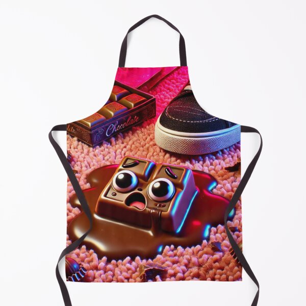 Item preview, Chocolate Meltdown – Cute Kawaii Chocolate Square (Funny Dessert Meme) designed and sold by ComedyInkFactor.