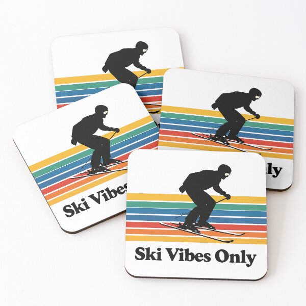 Item preview, Ski Vibes Only Retro Skier T-Shirt  Vintage Skiing Winter Sports Tee designed and sold by Design-Pro-21.