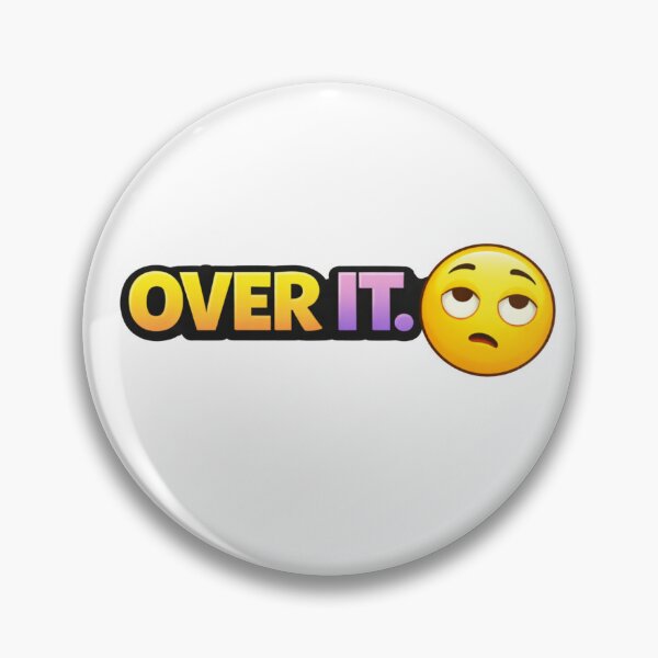 Item preview, Over It Colorful Funny Sticker | Savage Annoyed Mood Quote designed and sold by RelateAndTee.