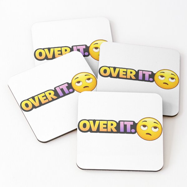 Item preview, Over It Colorful Funny Sticker | Savage Annoyed Mood Quote designed and sold by RelateAndTee.