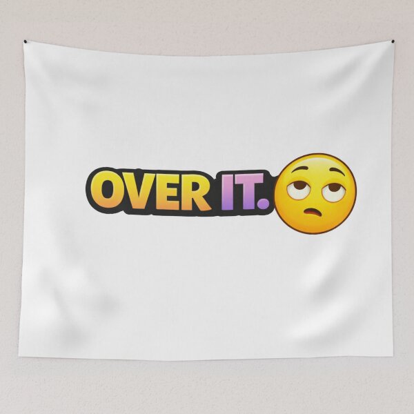 Item preview, Over It Colorful Funny Sticker | Savage Annoyed Mood Quote designed and sold by RelateAndTee.