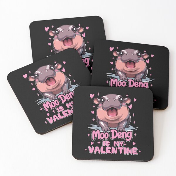 Item preview, Moo Deng Is My Valentine Hippo Cute designed and sold by GrumpySableye.