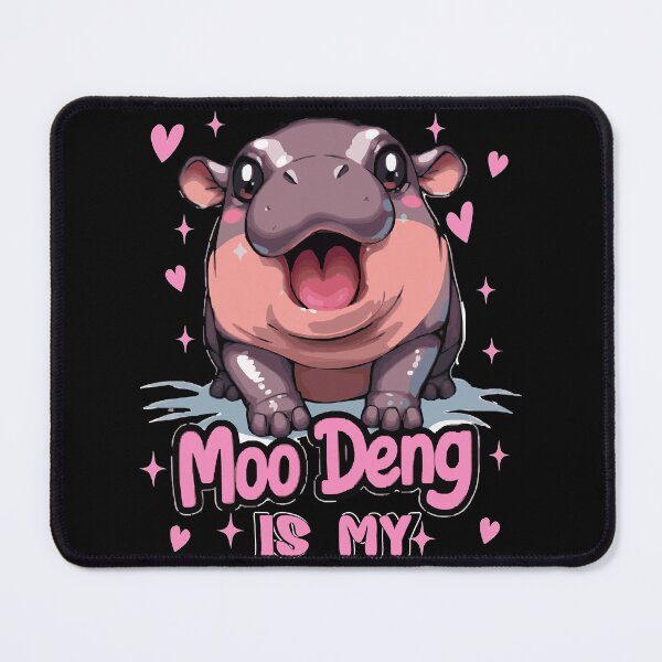 Item preview, Moo Deng Is My Valentine Hippo Cute designed and sold by GrumpySableye.