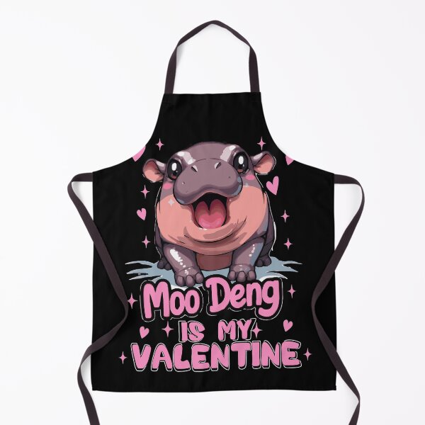 Item preview, Moo Deng Is My Valentine Hippo Cute designed and sold by GrumpySableye.