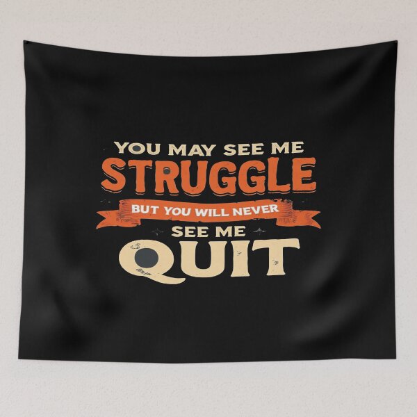 Item preview, Never Quit Motivational Quote Design – Bold Typography for Fighters, Hustlers & Dreamers designed and sold by Bright Nest Studio.