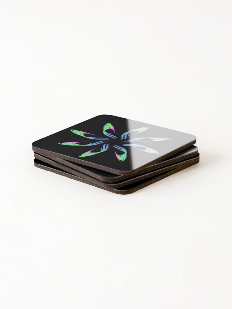 Thumbnail 4 of 5, Coasters (Set of 4), Colorful mandala designed and sold by RomeoAzahar.