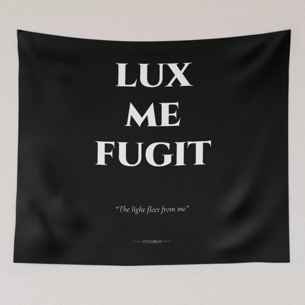Item preview, Lux Me Fugit – Dark Latin Quote on Light and Shadow designed and sold by BrushRushX.
