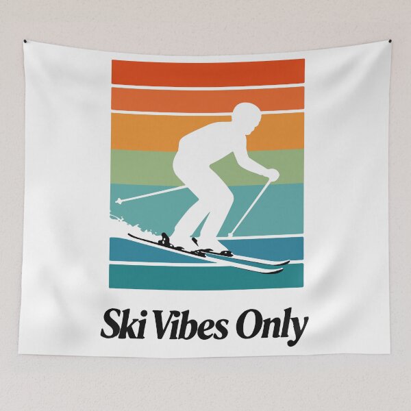 Item preview, Ski Vibes Only Retro Skier T-Shirt  Vintage Alpine Skiing Winter Sports Tee designed and sold by Design-Pro-21.